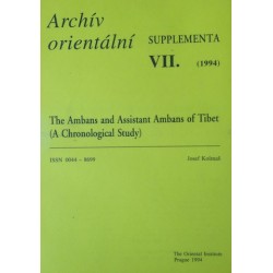 Josef Kolmaš: The Ambans and Assistant Ambans of Tibet (A Chronological Study)